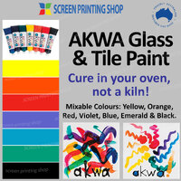AKWA Glass & Tile Paint Set 7 x  Colours | Value 75ml Sizes | Oven Cure | Non-toxic